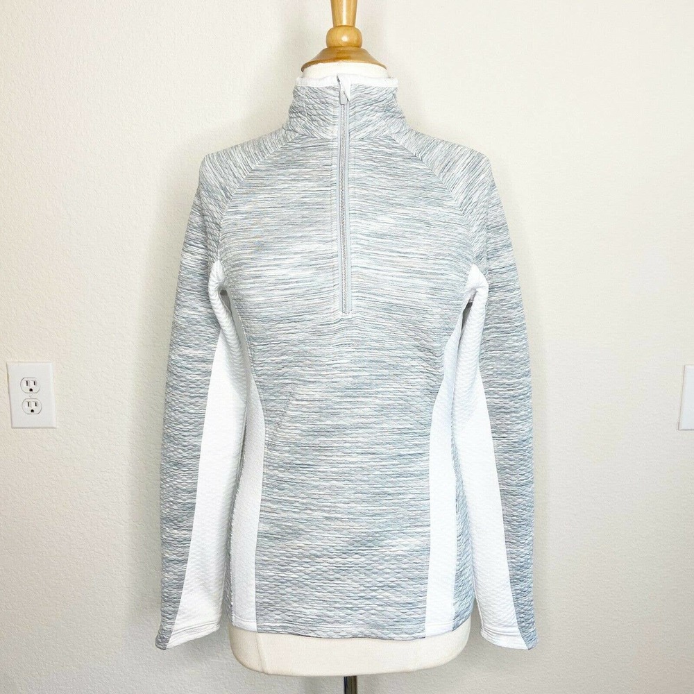 Athleta Zip Up Thumbhole Sleeve Pullover